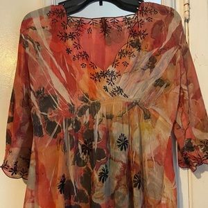 cute 2000s y2k boho blouse/shirt !